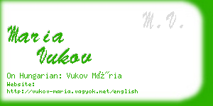 maria vukov business card